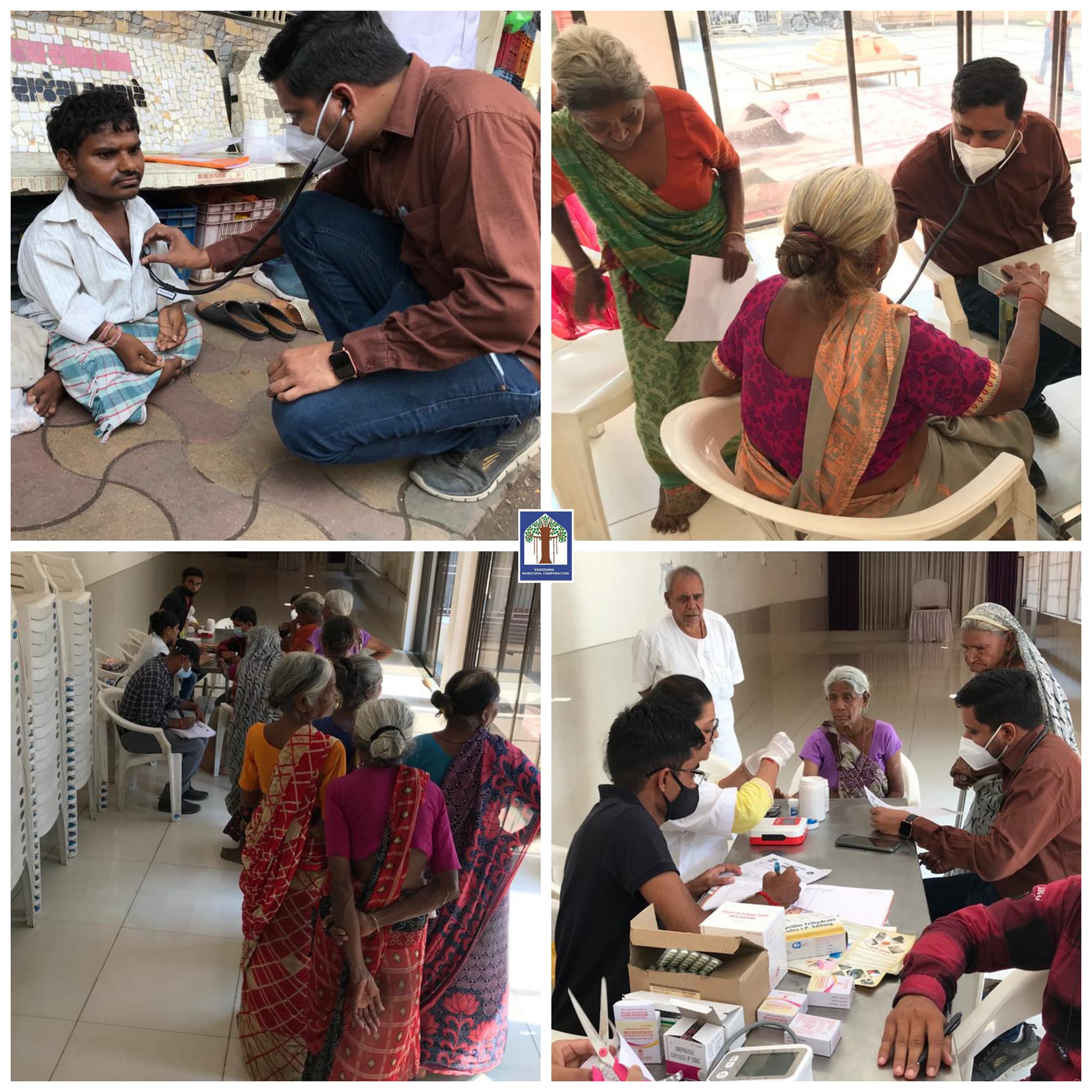 વડોદરા મહાનગર પાલિકાના આરોગ્ય વિભાગ દ્વારા અલગ અલગ વિસ્તારોમાં ભિક્ષુકો, શેરી બાળકો તથા વૃદ્ધોનું હેલ્થ ચેકઅપ કરવામાં આવ્યું.